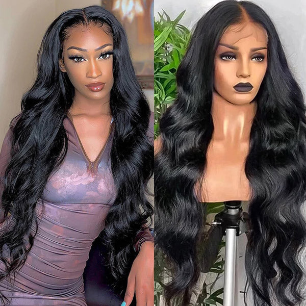 Body Wave Lace Closure Wig 5x5 HD lace Wig 200 High Density Wig with Baby Hair