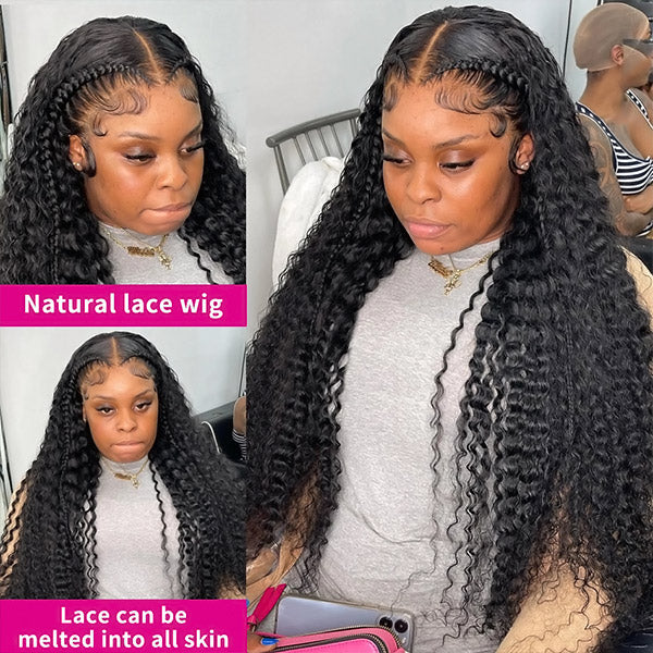 Curly Hair 5x5 HD Lace Closure Wig Real Human Hair Wigs Natural Hairline