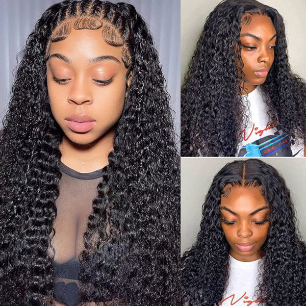 30 inch Water Wave 5x5 HD Lace Closure Wig Human Hair Wigs For Black Women