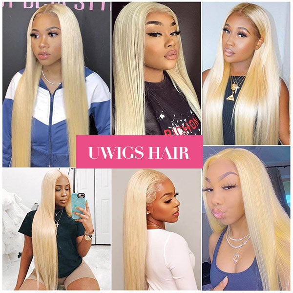613 Honey Blonde Hair Straight Human Virgin Bundles With 4x4 Lace Closure