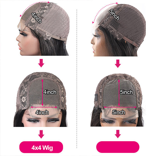 Body Wave Lace Closure Wig 5x5 HD lace Wig 200 High Density Wig with Baby Hair