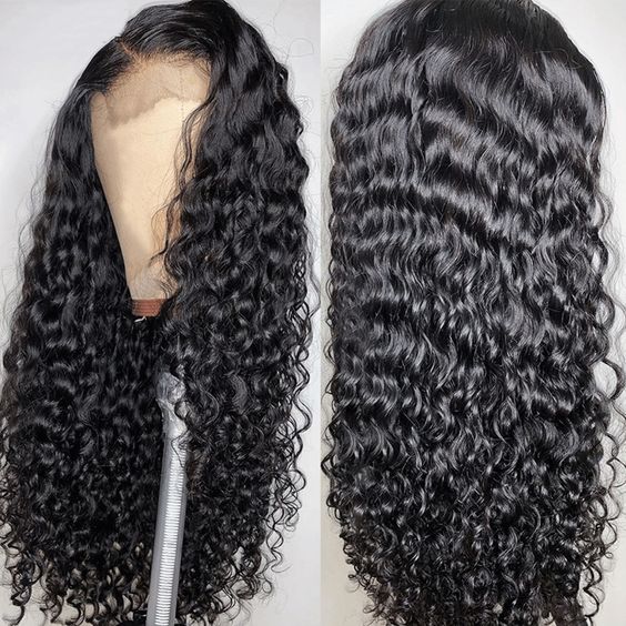 4x4 Water Wave Lace Front Wig Curly Wigs For Women Pre Plucked Human Hair Wig 30 Inch Wet and Wavy Lace Closure Wig