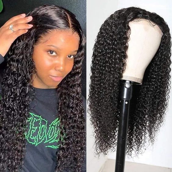 curly hair 4x4 lace front wig
