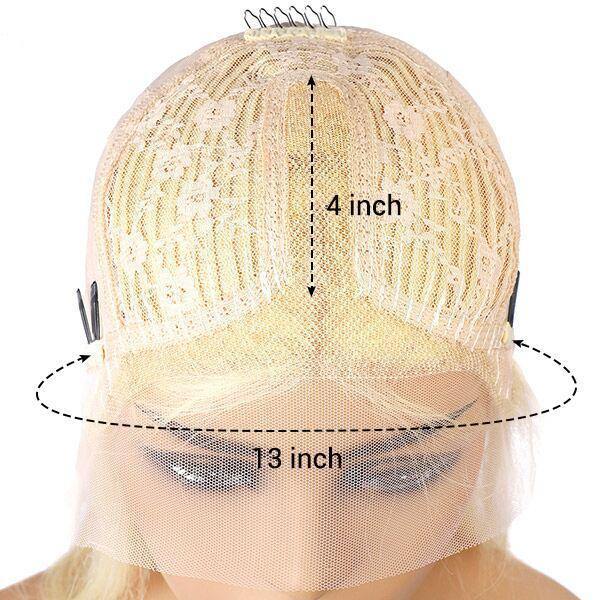Transparent Lace Wig 613 Blonde Color Body Wave Hair Lace Front Wig T Part Wig