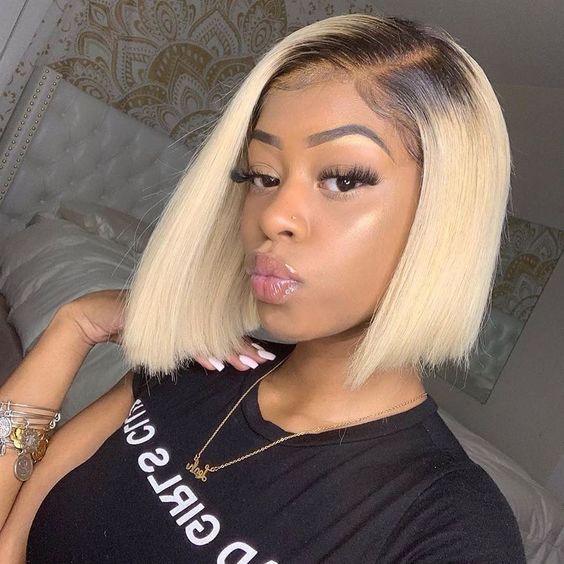 613 Bob Wig Honey Blonde Lace Front Wig 13x4 Lace Front Short Bob Wig