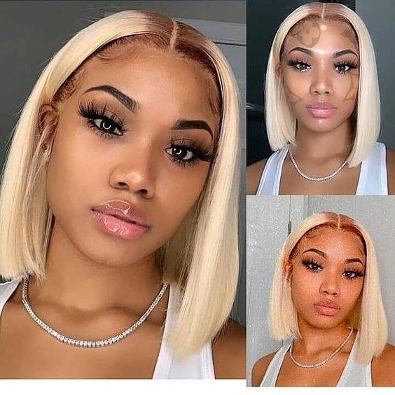 613 Bob Wig Honey Blonde Lace Front Wig 13x4 Lace Front Short Bob Wig