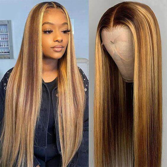 highlight ombre straight hair