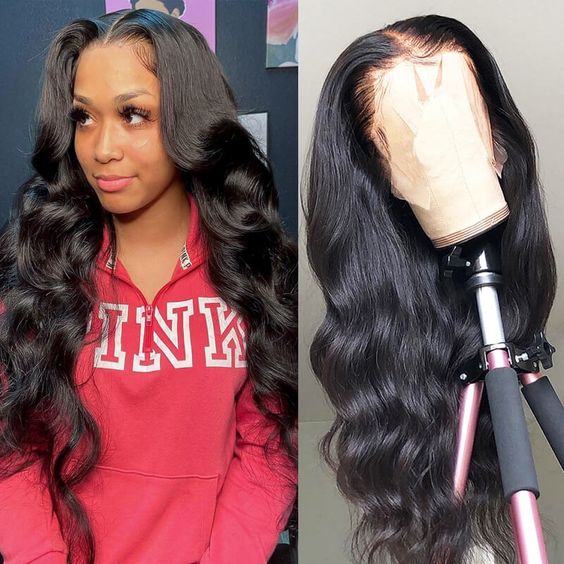 glueless lace front body wave wig