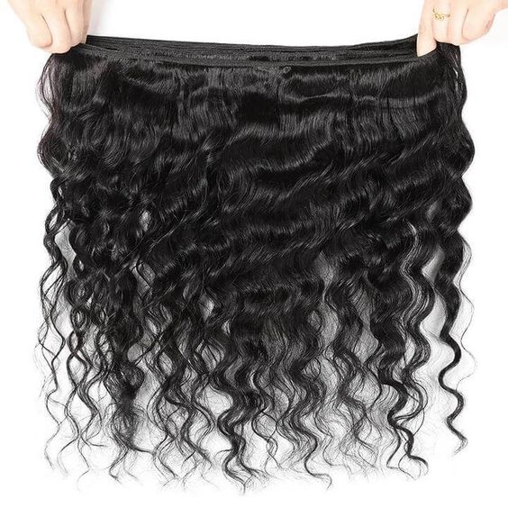Loose Deep Wave Bundles with Closure Brazilian Hair 3 Bundles with Transparent Lace Closure