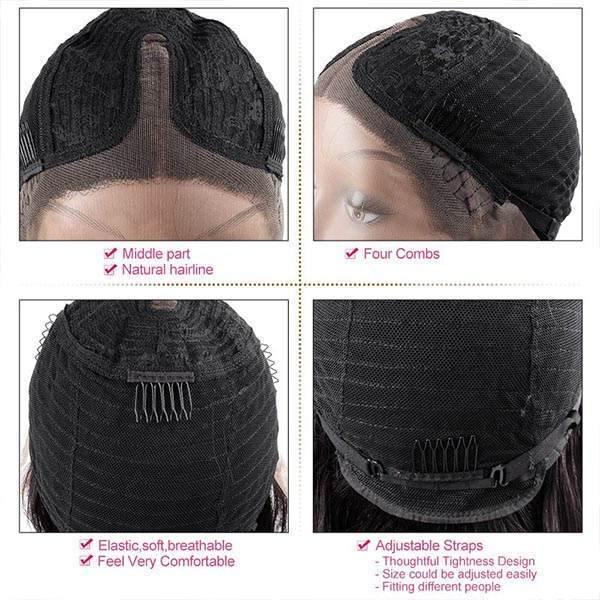 Bob Style Short Wigs for Black Women Remy Straight Human Hair Wigs