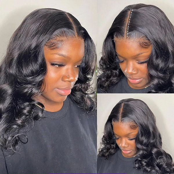 Uwigs 200% Density Body Wave 4x4 HD Lace Closure Glueless Wigs for Women No Glue