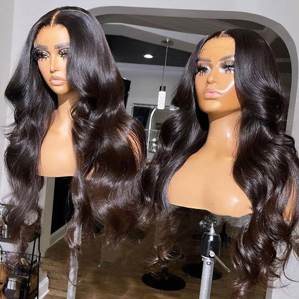 Uwigs 200% Density Body Wave 4x4 HD Lace Closure Glueless Wigs for Women No Glue