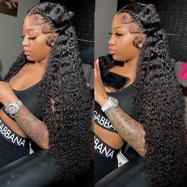 13x4 Water Wave HD Glueless Lace Front Wig For Black Women Brazilian Wet and Wave Human Hair Wig