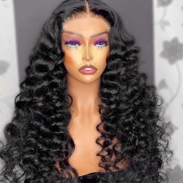 HD Undetectable Invisible 4x4 Lace Closure Wig Loose Deep Wave Glueless Human Hair Wigs
