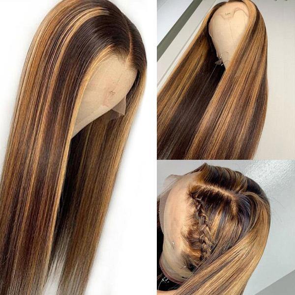 honey blonde highlight wig