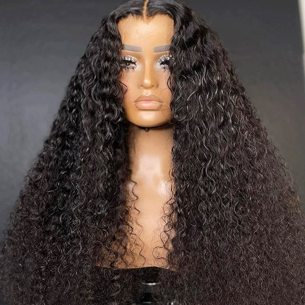 Long 36Inch HD 13x4 Glueless Lace Front Wig Deep Wave Human Hair Wig For Women