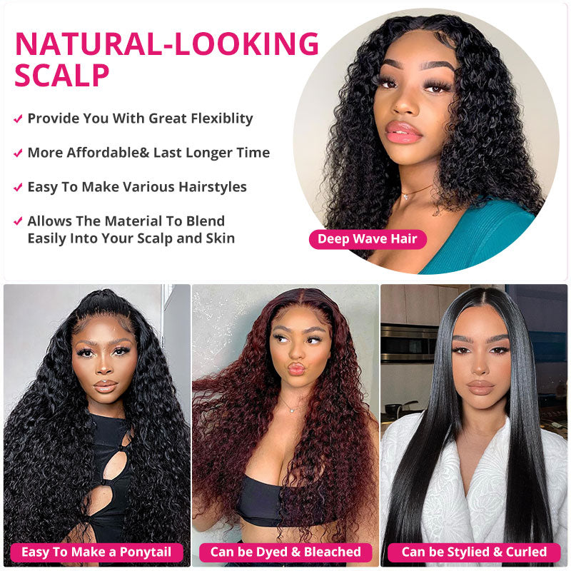 13x4 Deep Wave Frontal Wig