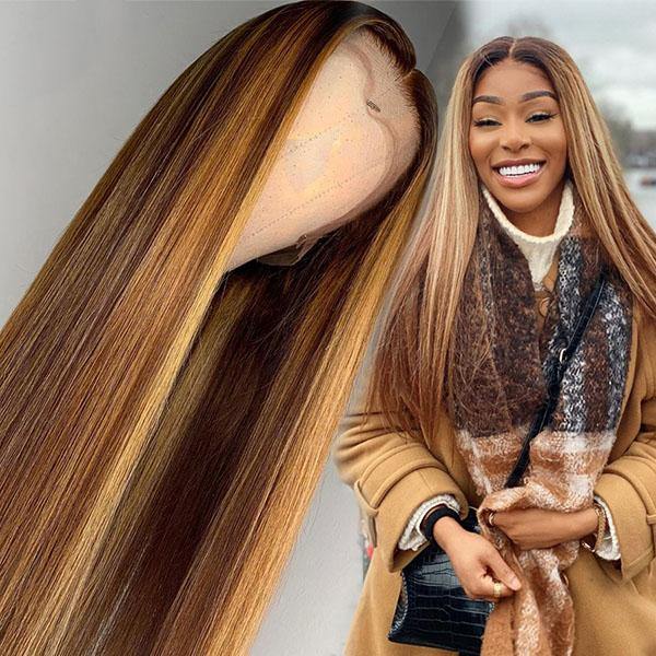 brown highlight wig