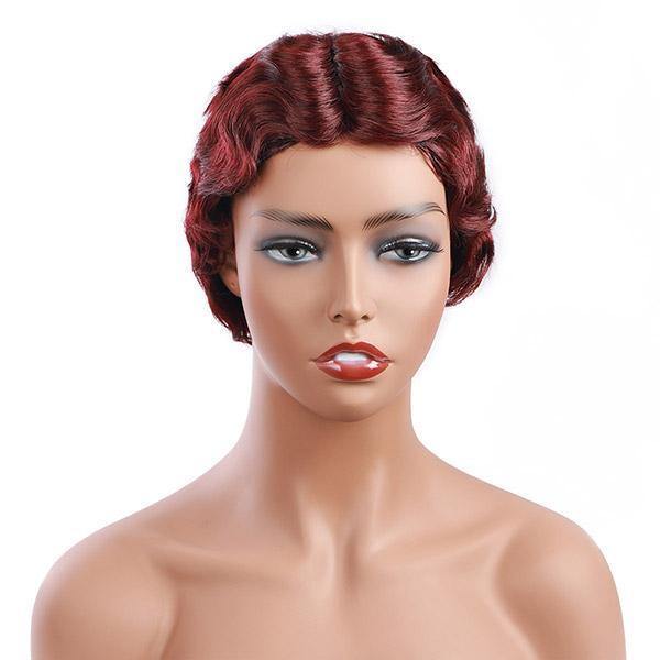 Uwigs Short Bob Wigs Fashion Curly Human Hair Wigs