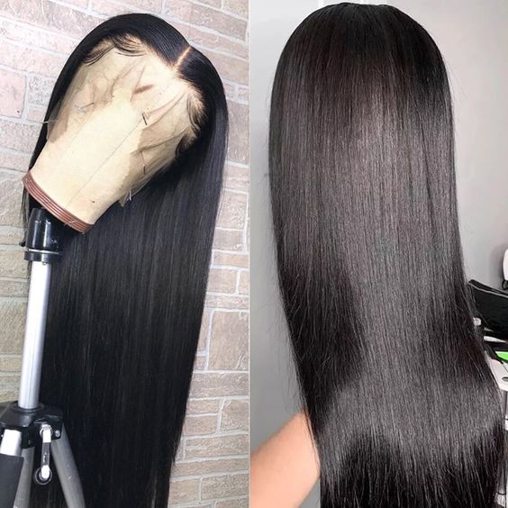 silky straight hair style for black women