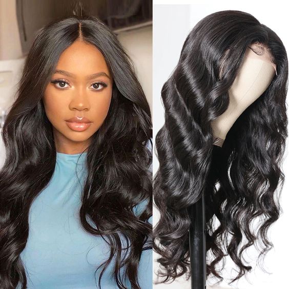 Body Wave Frontal Wig HD Transparent 13x4 Lace Front Wigs Pre Plucked 16 inch Body Wave Wig