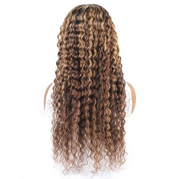 Deep Wave Hair Wigs Highlights Wigs 13x4 Lace Front Wig - UWigs