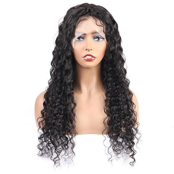 Deep Wave Hair Wig HD Transparent Lace Front Wig T Part Wigs