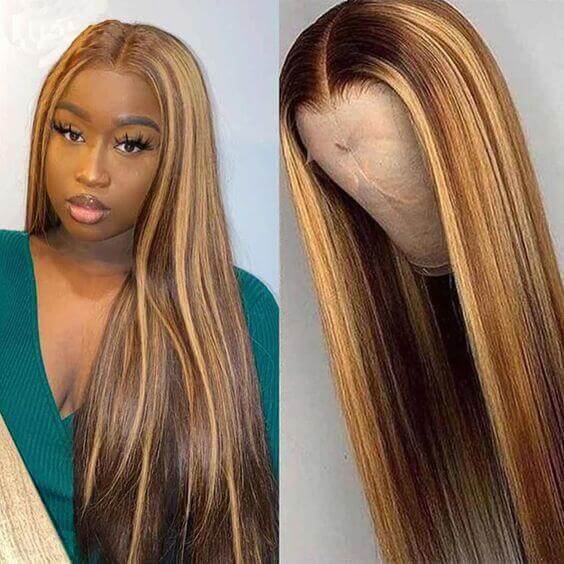highlight lace fronta straight hair