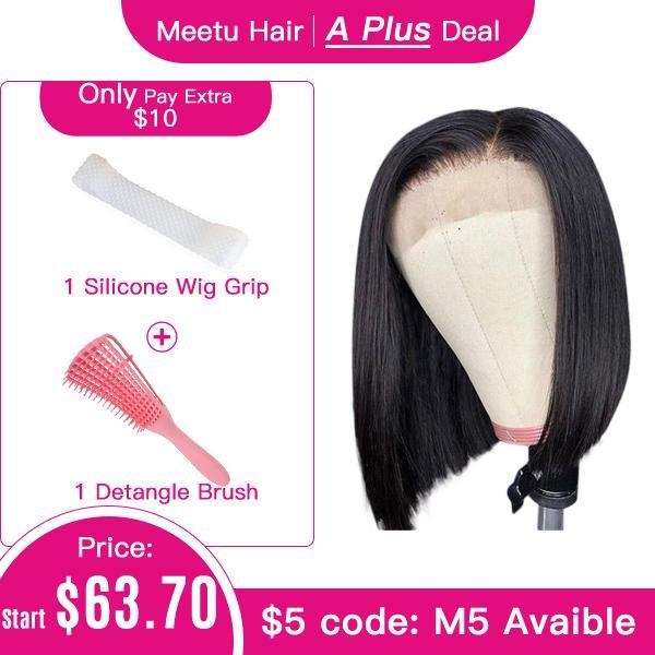 Short Bob Wig Side Part Human Hair Wigs - UWigs