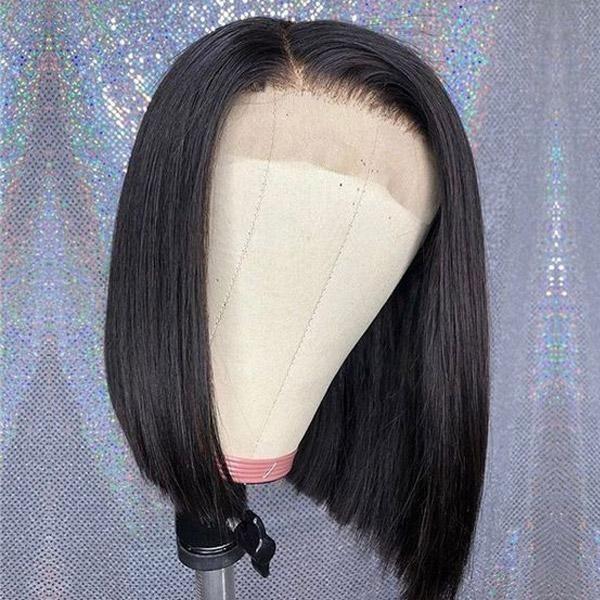 Short Bob Wig Side Part Human Hair Wigs - UWigs