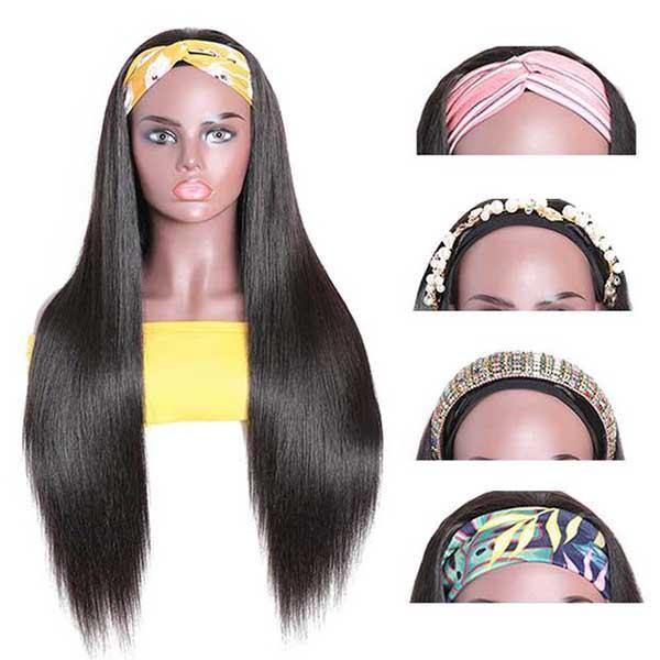 straight headband wig