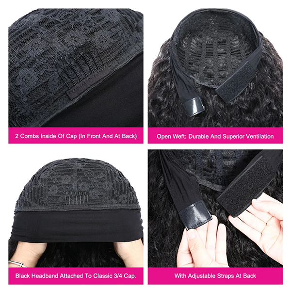 straight headband wig
