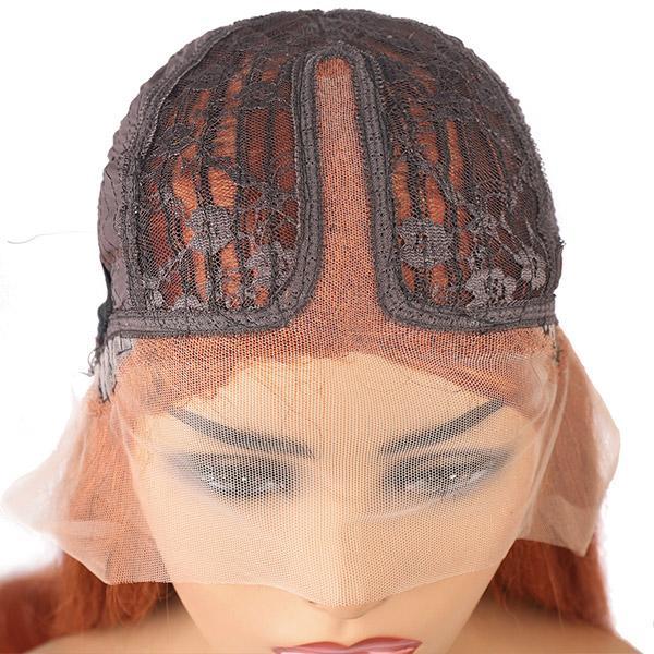 T Part Wig Body Wave Hair Lace Wigs Ginger Color Hair Transparent Lace Front Wig - UWigs