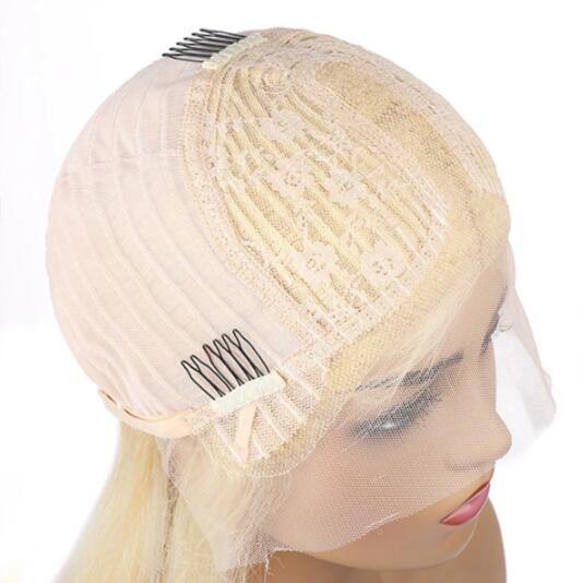Transparent Lace Wig 613 Blonde Color Body Wave Hair Lace Front Wig T Part Wig