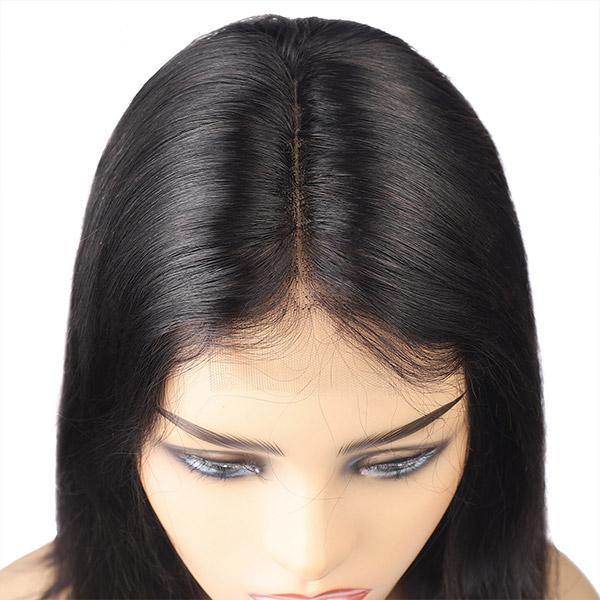 UWigs Affordable Straight Hair Short Bob Human Wigs 2x6 Lace Front Wig