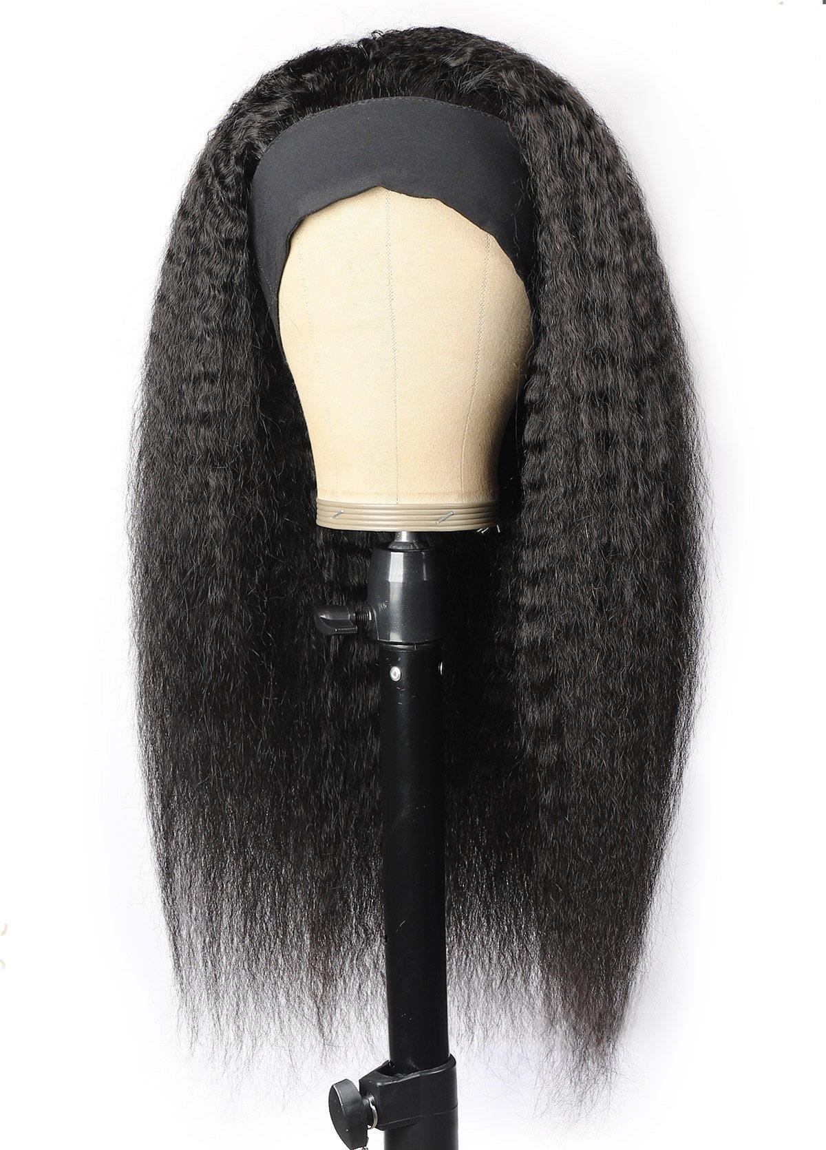 Uwigs Yaki/ Kinky Straight Hair Headband Wig Affordable Natural Hair Half Wigs - UWigs