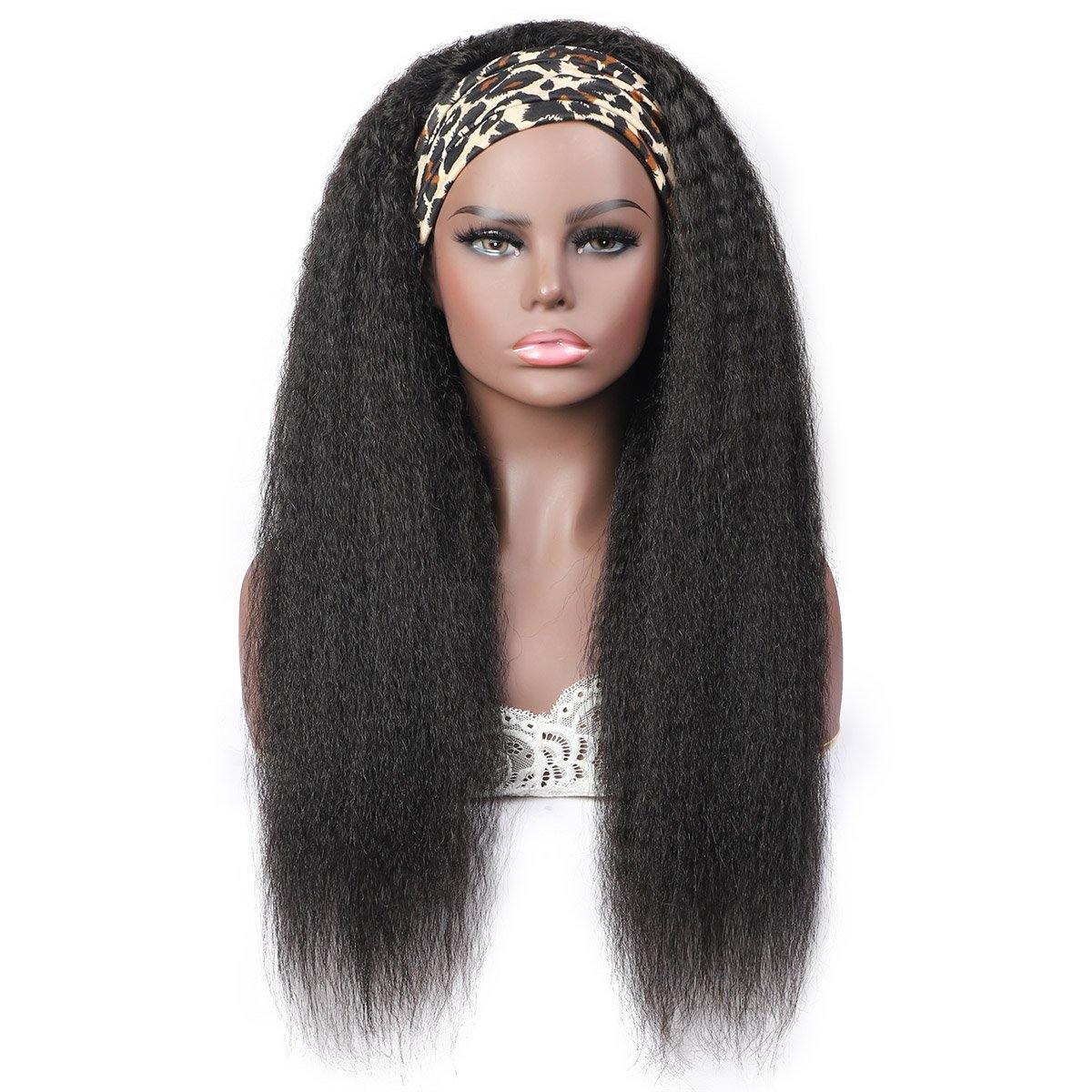 Uwigs Yaki/ Kinky Straight Hair Headband Wig Affordable Natural Hair Half Wigs - UWigs