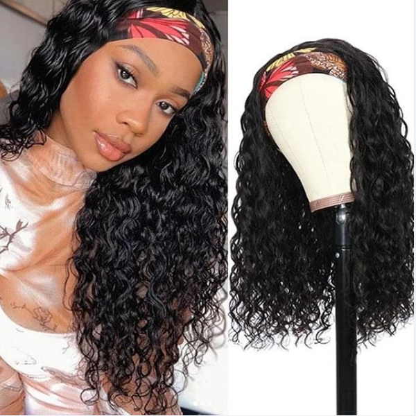 uwigs deep wave headband human hair half wigs