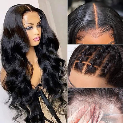 Body Wave Lace Closure Wig 5x5 HD lace Wig 200 High Density Wig with Baby Hair