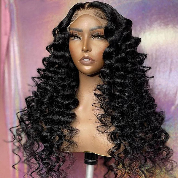 5x5 HD Lace Closure Wig Loose Deep Wave Human Hair Invisible Lace Wig