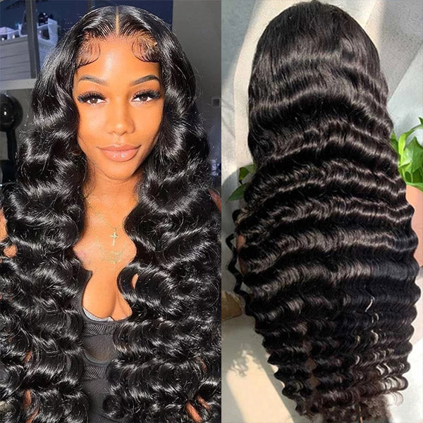 5x5 HD Lace Closure Wig Loose Deep Wave Human Hair Invisible Lace Wig