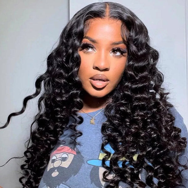 5x5 HD Lace Closure Wig Loose Deep Wave Human Hair Invisible Lace Wig