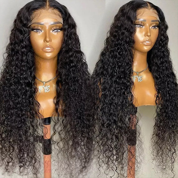 30 inch Water Wave 5x5 HD Lace Closure Wig Human Hair Wigs For Black Women