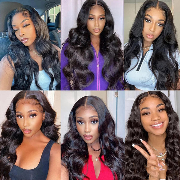 Body Wave Lace Closure Wig 5x5 HD lace Wig 200 High Density Wig with Baby Hair