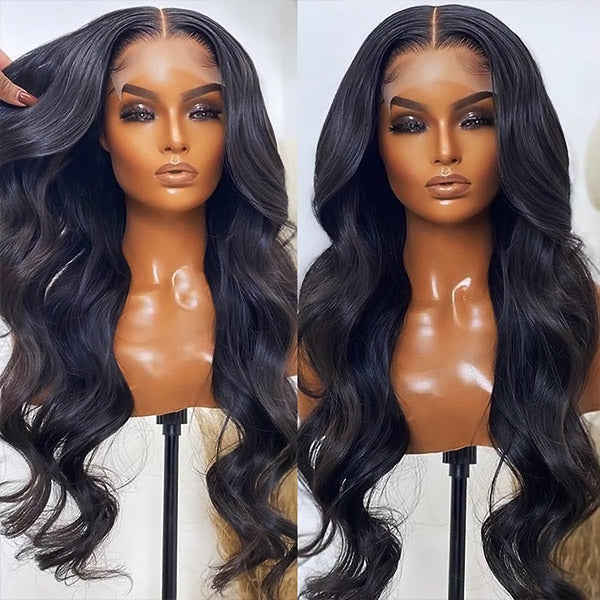 Body Wave Lace Closure Wig 5x5 HD lace Wig 200 High Density Wig with Baby Hair