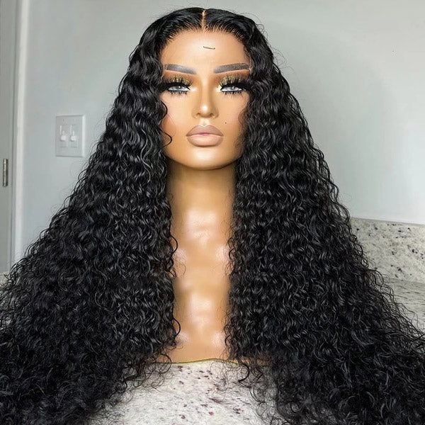 Deep Wave Human Hair Wig 5x5 Lace Closure Wig Glueless Lace Human Hair wig Pre plucked