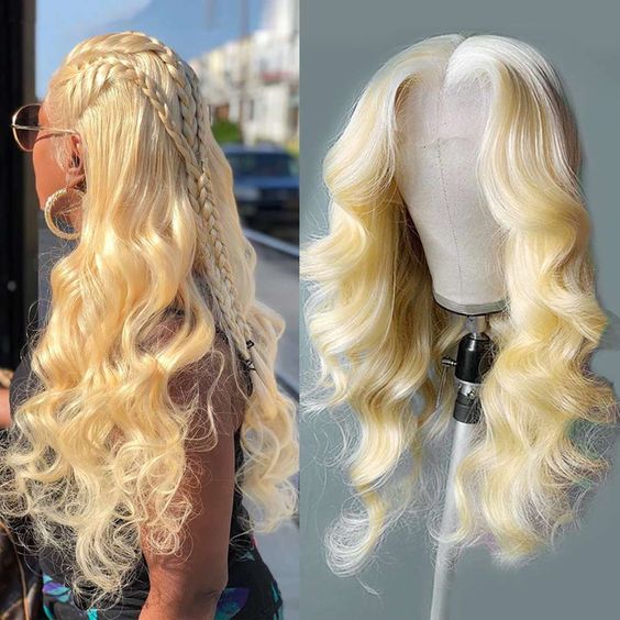 40 Inch 613 Blonde Human Hair Wig 13x4 Lace Front Wig 613 Blonde Body Wave Wig