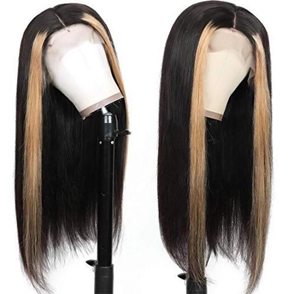 13x4 Lace Front Wig Highlights Hair TL27 Lace Wig Straight Hair - UWigs