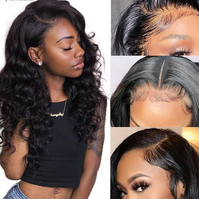 32Inch Loose Deep Wave Hair HD 13x4 Glueless Lace Front Wigs Pre Plucked Human Hair Wigs