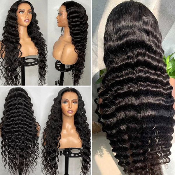 32Inch Loose Deep Wave Hair HD 13x4 Glueless Lace Front Wigs Pre Plucked Human Hair Wigs